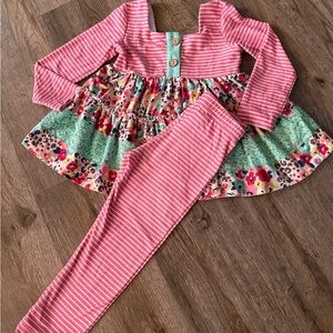 Cheeky Plum Pink and Green Cheetah Kids Matching Set